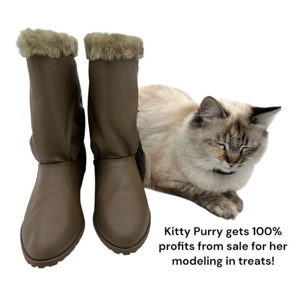 NWT Du Pont Women's Snow Star II Dacron 808 Faux Fur Winter Boots Tan Size 8M - Picture 2 of 13